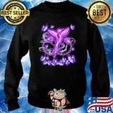 Hummingbird Magical Purple Hummingbird Love Butterfly Shirt Sweater