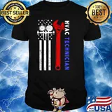 HVAC Technician American Flag T-shirt