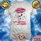 I hate morning people and mornings and people snoopy shirt