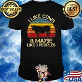 I Like Cows And Maybe Like 3 People Vintage T-Shirt