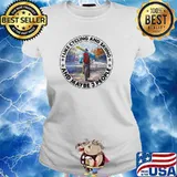 I like cycling and skiing and maybe 3 people watercolor s Ladies tee