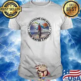 I like cycling and skiing and maybe 3 people watercolor shirt