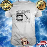 I like school buses and guitars and maybe 3 people shirt