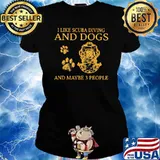 I Like Scuba Diving And Dogs And Maybe 3 People Shirt Ladies tee