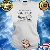 I Like Woodworking And Dice And Maybe 3 People Shirt Ladies tee