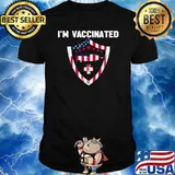 I m Vaccinated Logo american flag T-Shirt