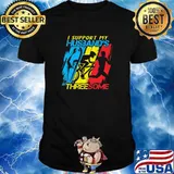I Support My Husband's Threesome Triathlon Shirt