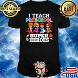 I Teach Preschool Superheroes T-Shirt Back To School Teacher T-Shirt