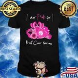 I Wear Pink For Breast Cancer Awareness Baseball Sunflower Shirt