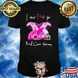 I Wear Pink For Breast Cancer Awareness Football Sunflower Shirt