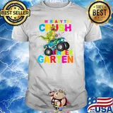 Im Ready To Crush Kindergarten Dinosaur Riding Monster Truck T-Shirt