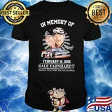 In memory of Dale earnhardt thank you for the memories signature shirt