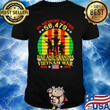 In memory of the dad and grandpa who never returned vietnam war flag shirt