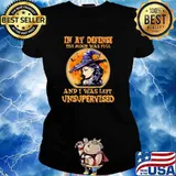 InMy Defense The Moon Was Full And I Was Left Unsupervised Witch Shirt Ladies tee