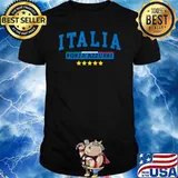 Italia Forza Azzurri 5 stars Soccer Italy Flag Football 2021 T-Shirt