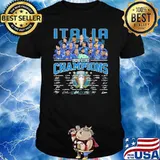Italia uefa euro champions signatures shirt