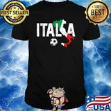 Italy Soccer Shirt Italian Italia Forza Azzurri Soccer Fan Shirt