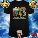 July 1943 Limited Edition 78th Birthday Retro 78 Years Old Shirt