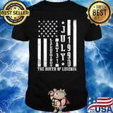 July 1990 Life Begin At 31 Years The Birth Of Legend US Flag T-Shirt