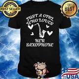 Just A Girl Who Loves Her Saxophone T-Shirt