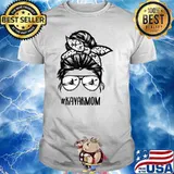 Kayak Mom Messy Bun hair glasses T-Shirt