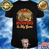 Lawn Mower Dad Lawnmower Rotary Mowing Garden Grass Vintage T-Shirt