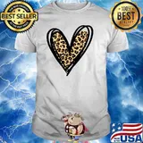 Leopard Print Heart Premium Shirt