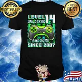 Level 14 Unlocked Awesome 2007 Video Game 14th Birthday T-Shirt