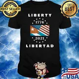 Liberty Libertad SOS Cuba American Flag 1776 Cuban Flag 2021 T-Shirt