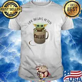 Life begins after coffee yoda shirt