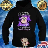 Love Is Like A Butterfly Rare And Gentle Thing Schnauzer Butterfly Shirt Hoodie