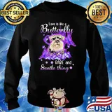 Love Is Like A Butterfly Rare And Gentle Thing Schnauzer Butterfly Shirt Sweater