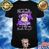 Love Is Like A Butterfly Rare And Gentle Thing Schnauzer Butterfly Shirt