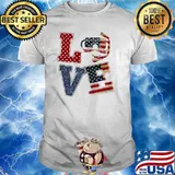 Love scuba diving USA flag Shirt