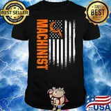 Machinist Machine Operator American Flag T-Shirt