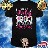 Made In July 1983 Flowers 38th Bday Outfit 38 Years Old T-Shirt