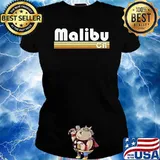Malibu Beach California Retro Shirt Ladies tee
