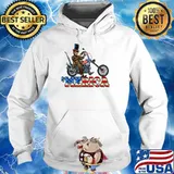 Merica Motorcycle Abraham Lincoln 4th Of July Independence Day T-Shirt Hoodie