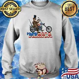 Merica Motorcycle Abraham Lincoln 4th Of July Independence Day T-Shirt Sweater