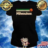 Milwaukee Basketball City Wisconsin Retro Shirt Ladies tee