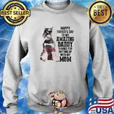 Miniature Schnauzer Happy fathers day to my amazing daddy putting up with my mom american flag s Sweater
