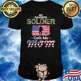 My Favorite Soldier Calls Me Mom American Flag Shirt