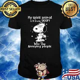 My spirit animal is a grumpy snoopy who slap annoying people shirt
