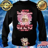 Never Underestimate An Old Woman With An Owl And Wine Flower Shirt Sweater