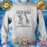 Never underestimate old man who loves golf and guitars s Sweater