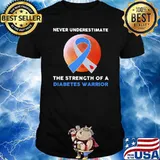 Never Underestimate The Strength Of A Diabetes Warrior Blood Moon Shirt