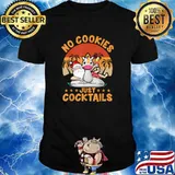 No Cookies Cocktails Santa Summer Christmas In July Xmas Unicorn Shirt