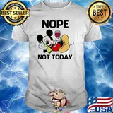 Nope not today mickey mouse drink wine shirt