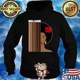 Oheneba Melanin Shades Black Pride Afrocentric Afro Queen T-Shirt Hoodie