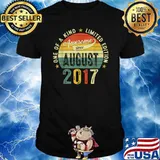 One of a kind limited edition awesome since august 2017 vintage t-shirt